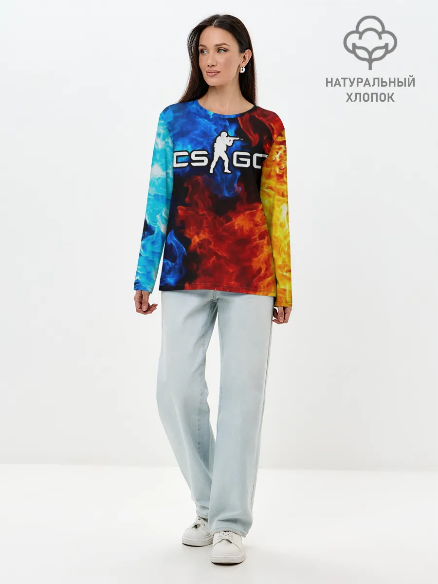 Лонгслив женский. Хлопок / Counter Strike