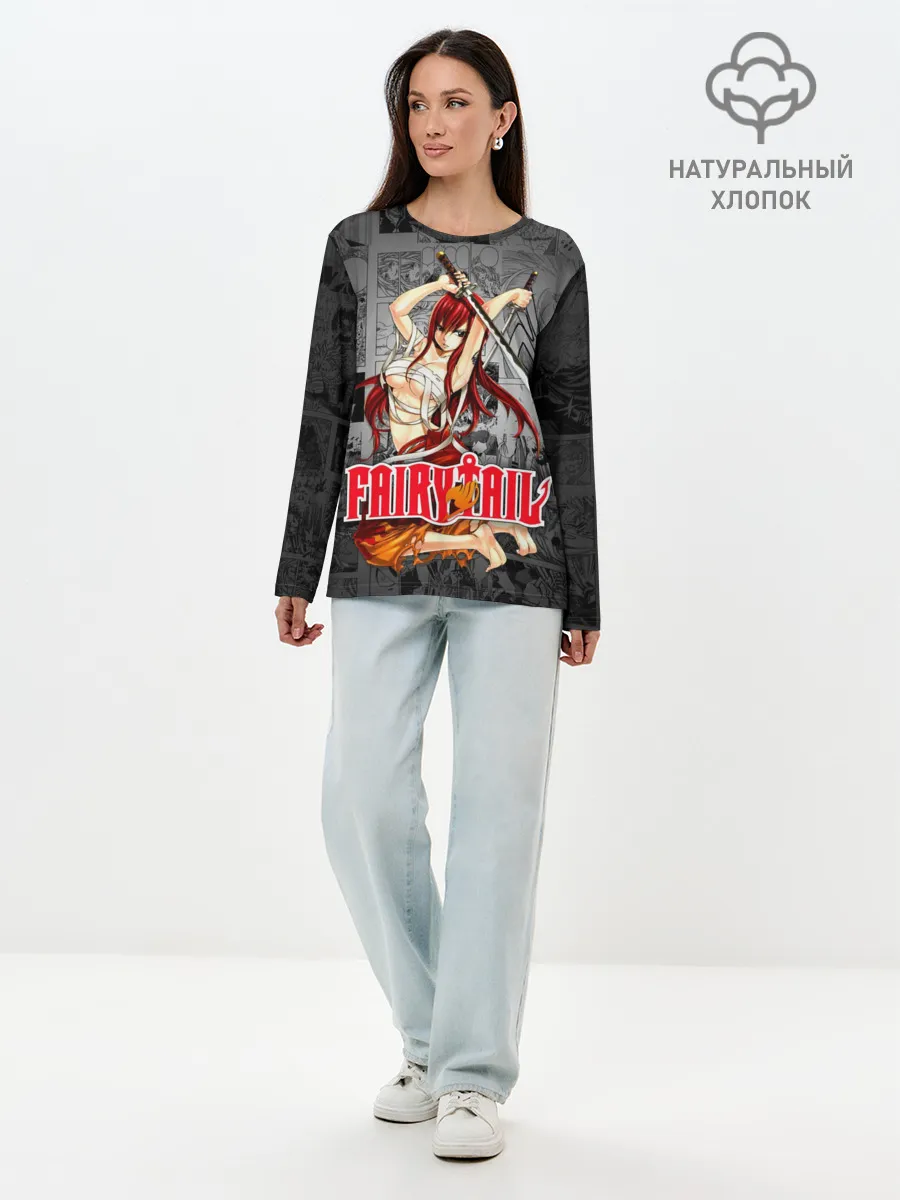 Лонгслив женский. Хлопок / Fairy Tail