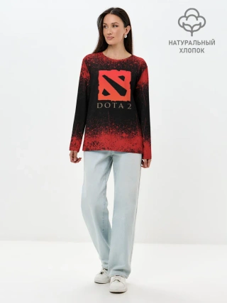 Лонгслив женский. Хлопок / Кровавая Дота 2