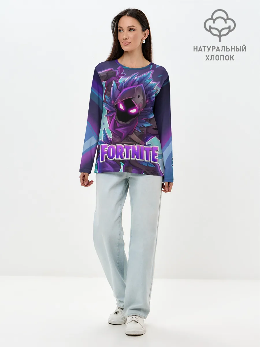 Лонгслив женский. Хлопок / Fortnite