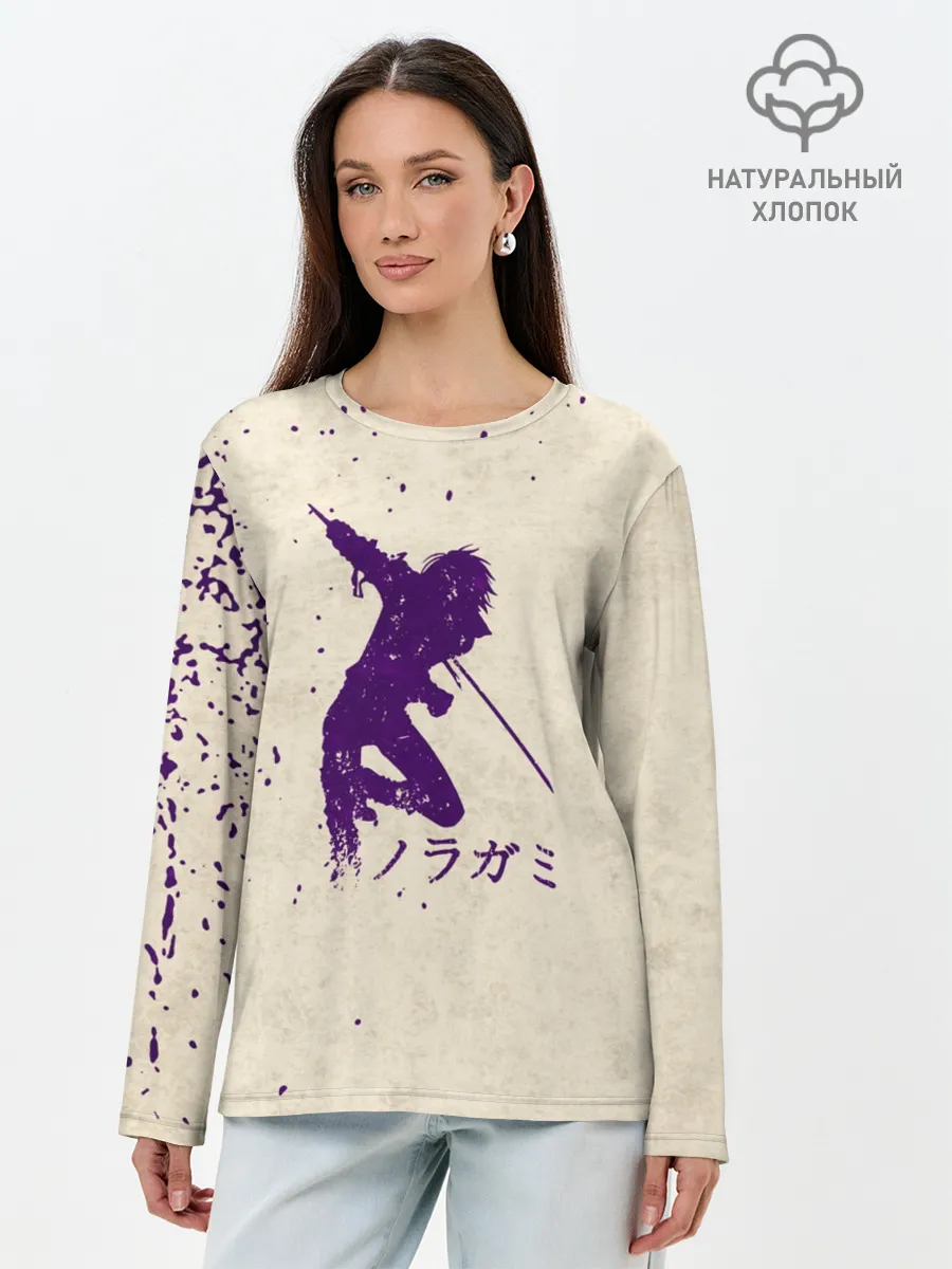 Лонгслив женский. Хлопок / Силуэт БЕЗДОМНОГО БОГА