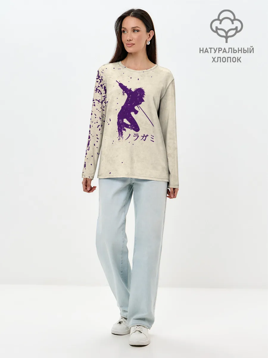 Лонгслив женский. Хлопок / Силуэт БЕЗДОМНОГО БОГА