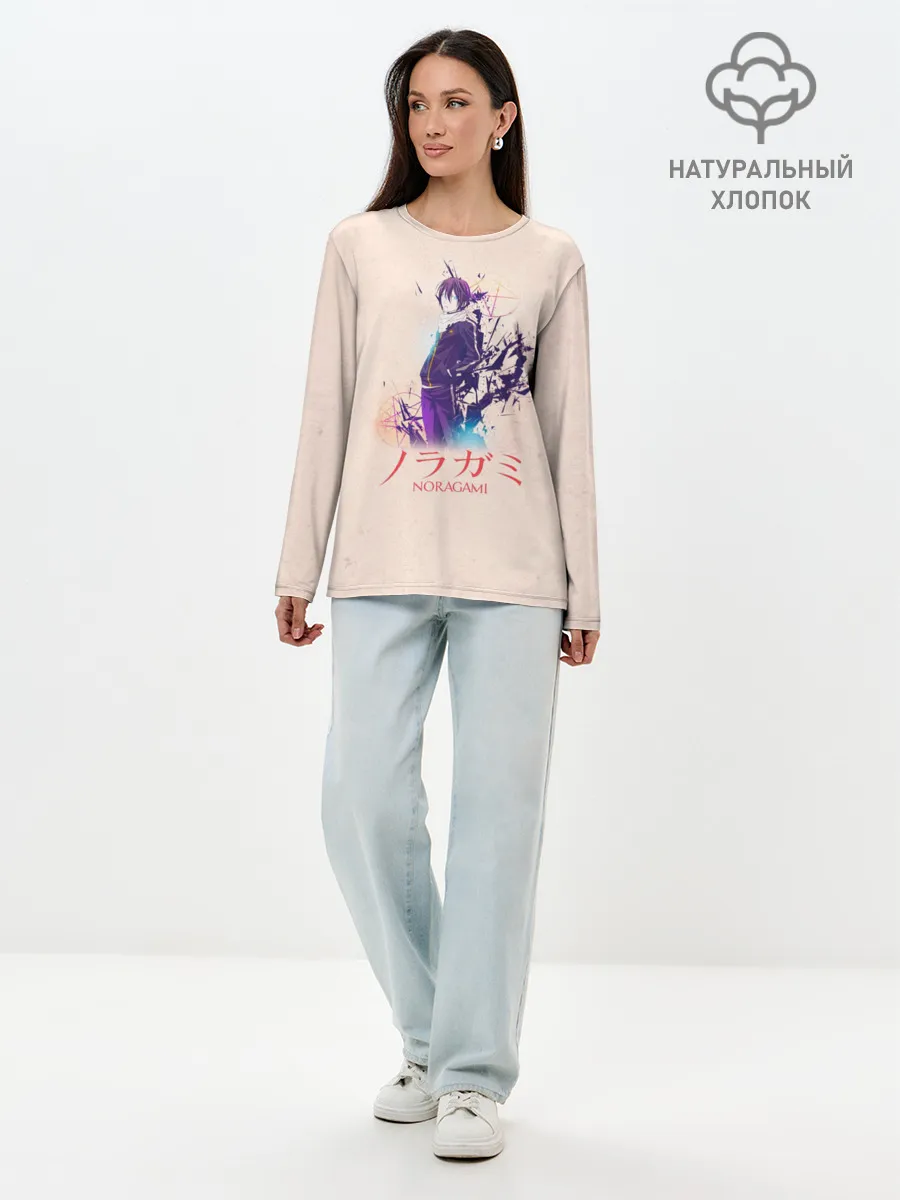 Лонгслив женский. Хлопок / Ято из аниме БЕЗДОМНЫЙ БОГ