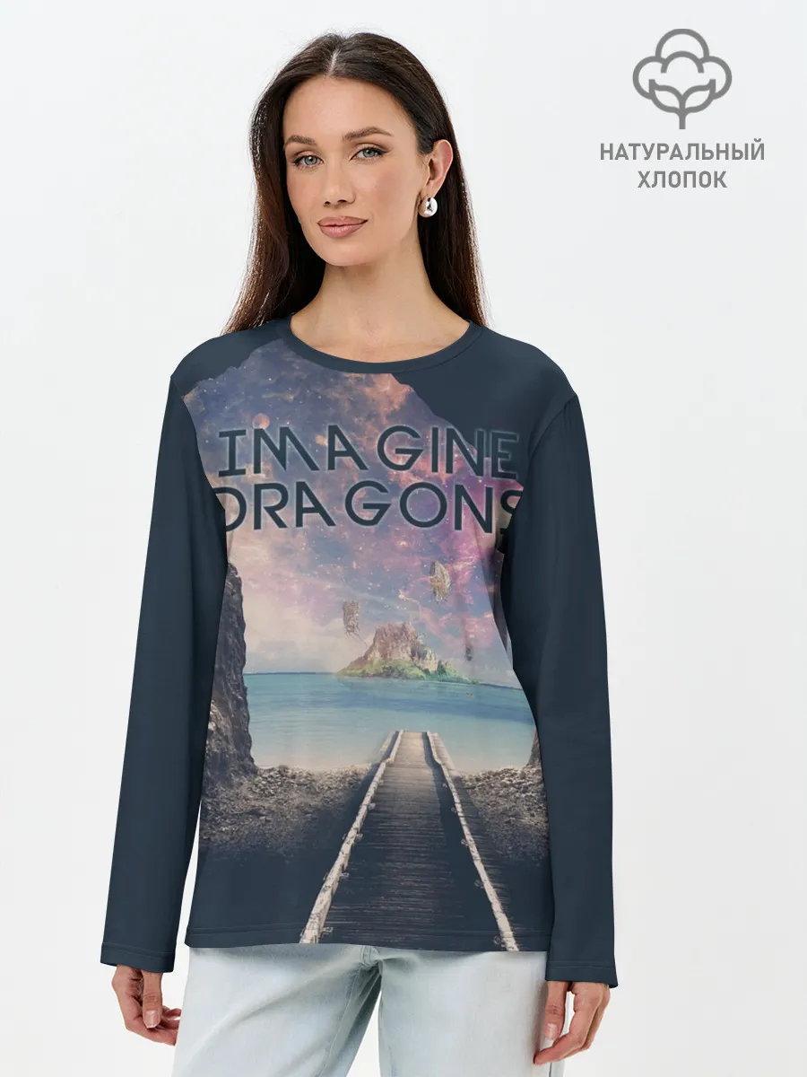Лонгслив женский. Хлопок / Imagine Dragons
