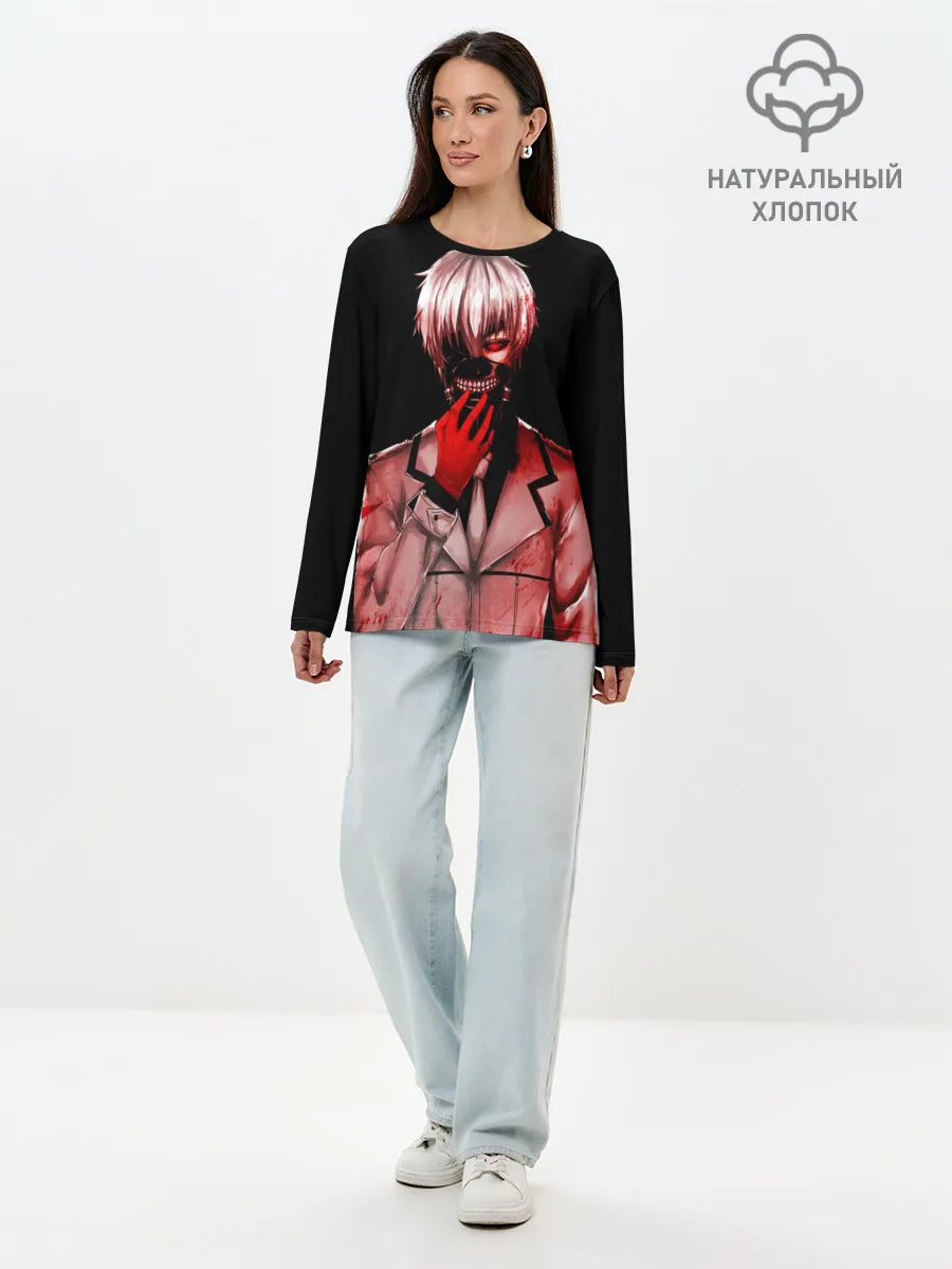 Лонгслив женский. Хлопок / Канеки Кен