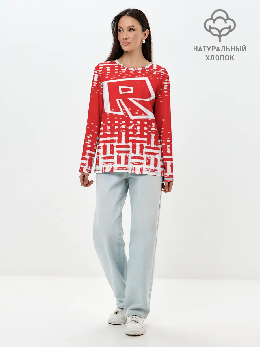 Лонгслив женский. Хлопок / Roblox