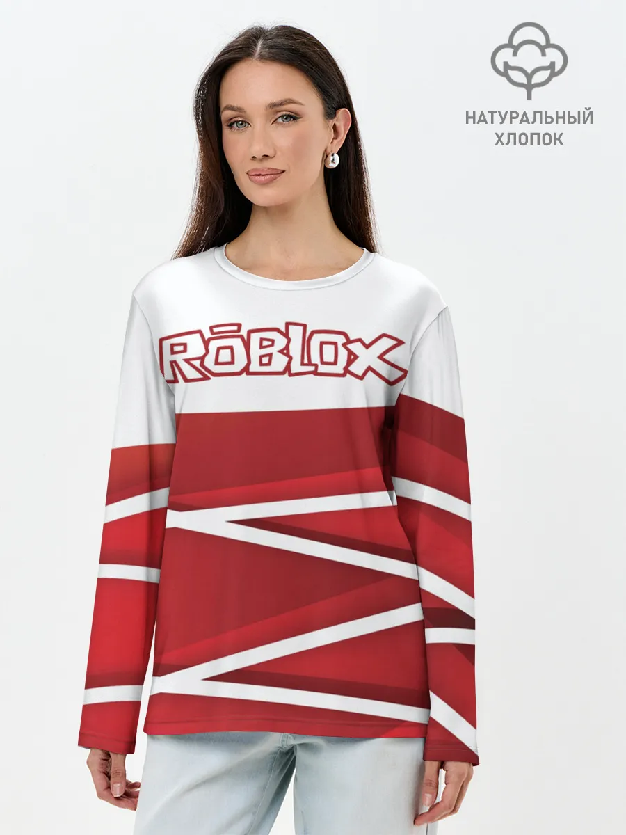 Лонгслив женский. Хлопок / Роблокс