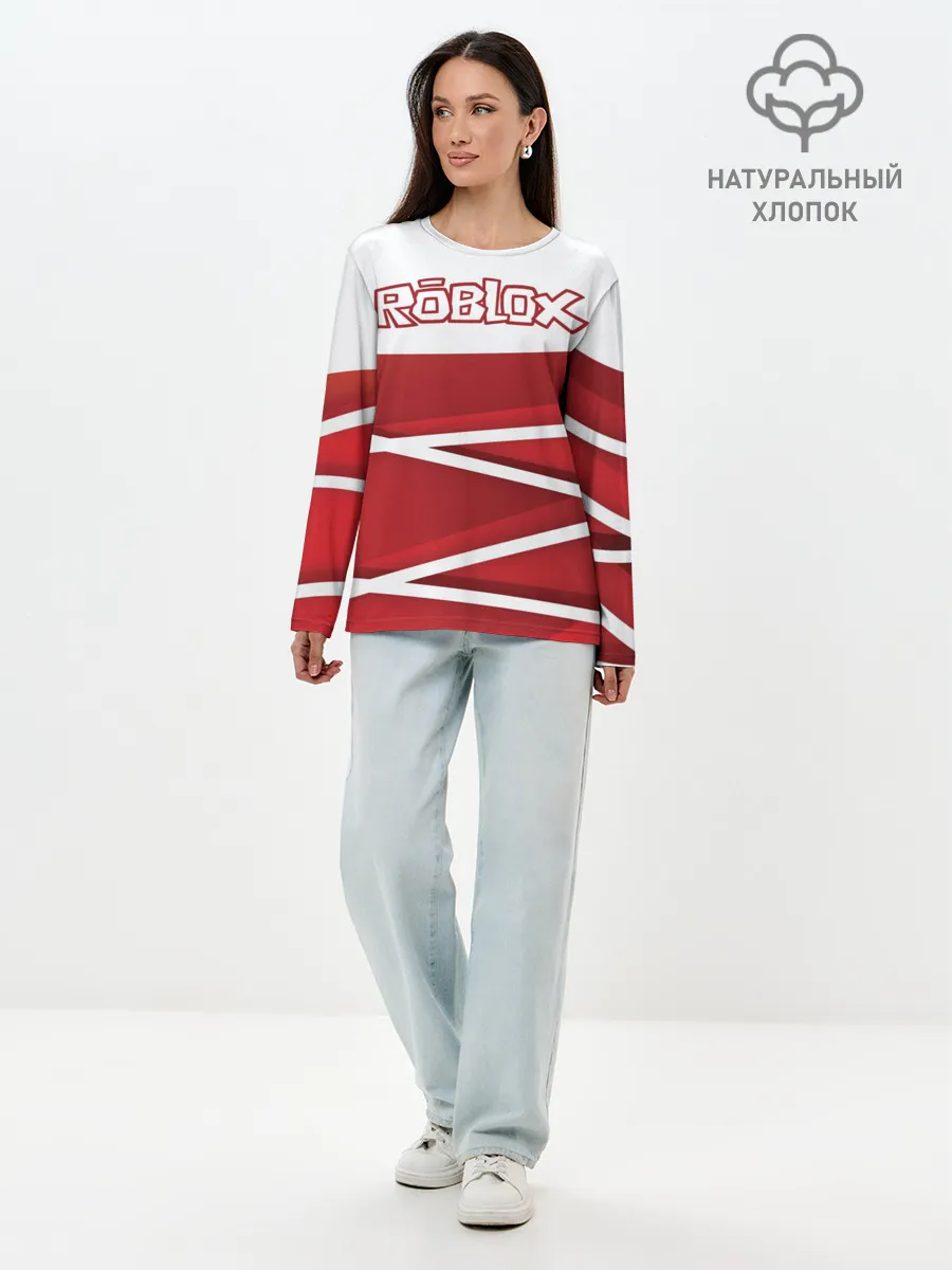 Лонгслив женский. Хлопок / Роблокс