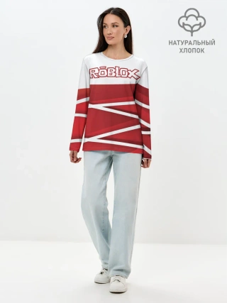Лонгслив женский. Хлопок / Роблокс
