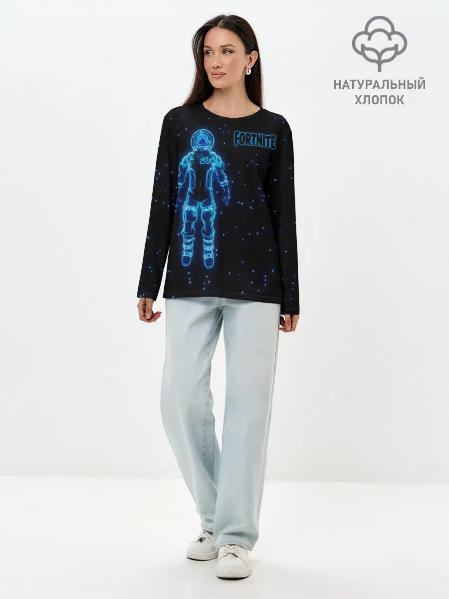 Лонгслив женский. Хлопок / Fortnite