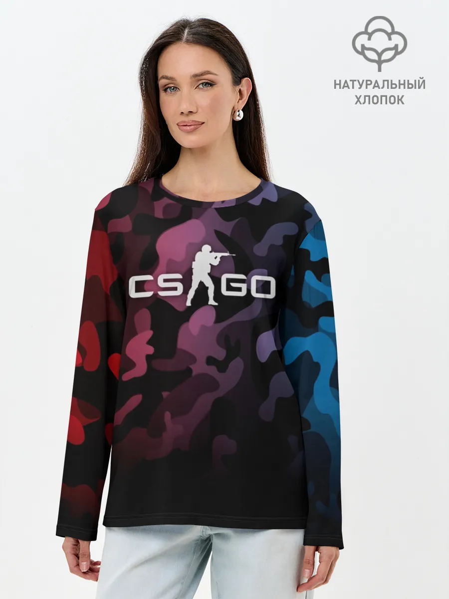Лонгслив женский. Хлопок / CS GO