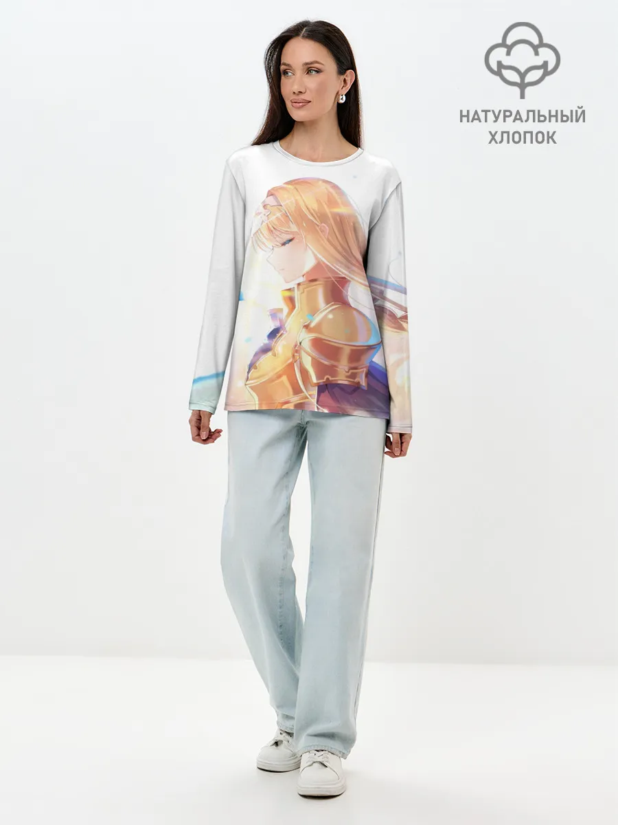 Лонгслив женский. Хлопок / Алисизация