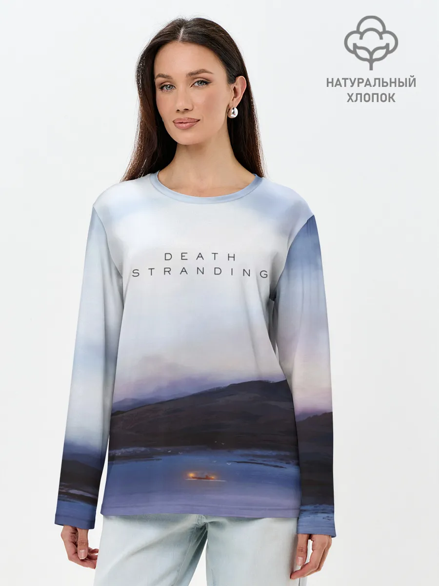 Лонгслив женский. Хлопок / DEATH STRANDING