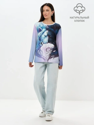 Лонгслив женский. Хлопок / Lions love