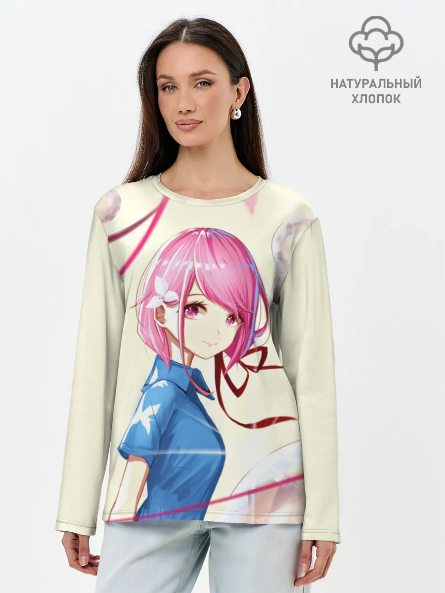 Лонгслив женский. Хлопок / Girl Anime