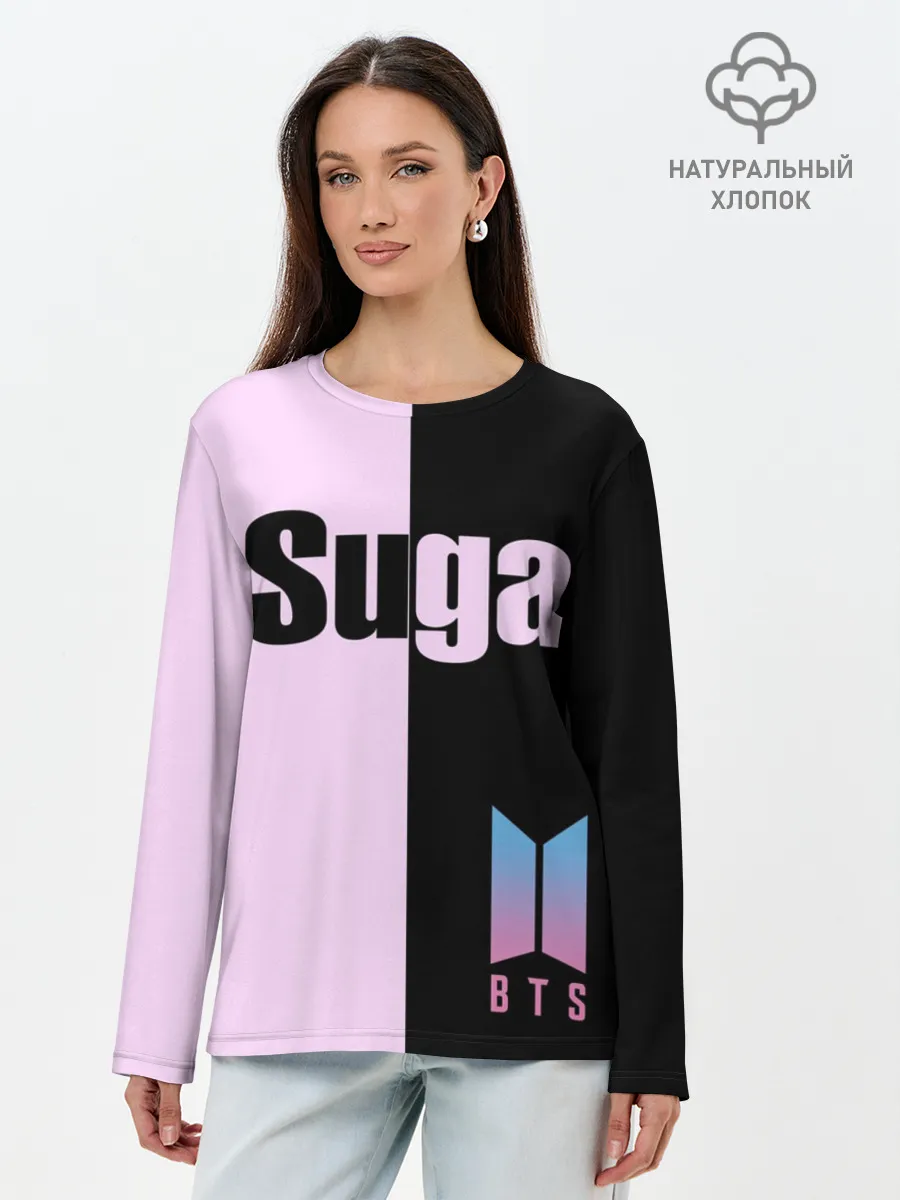 Лонгслив женский. Хлопок / BTS Suga