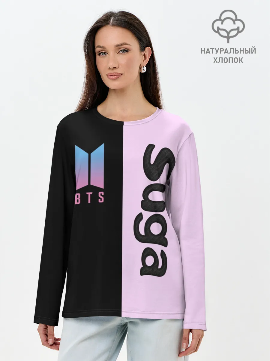 Лонгслив женский. Хлопок / BTS Suga