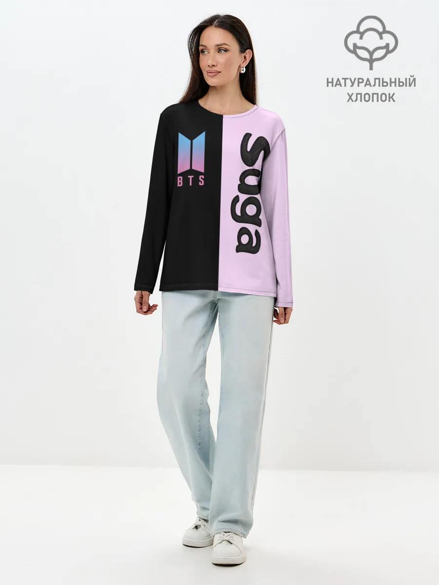 Лонгслив женский. Хлопок / BTS Suga