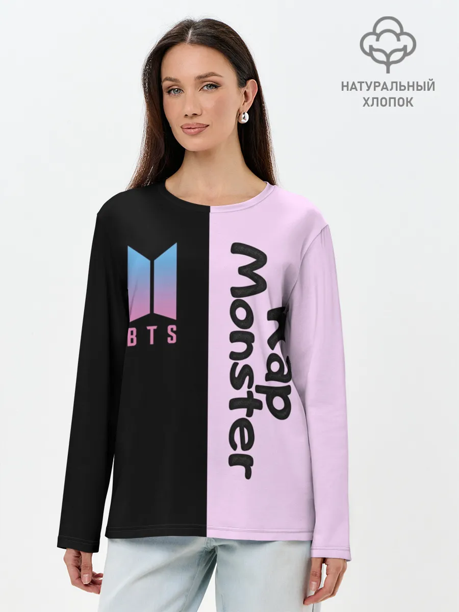 Лонгслив женский. Хлопок / BTS RM