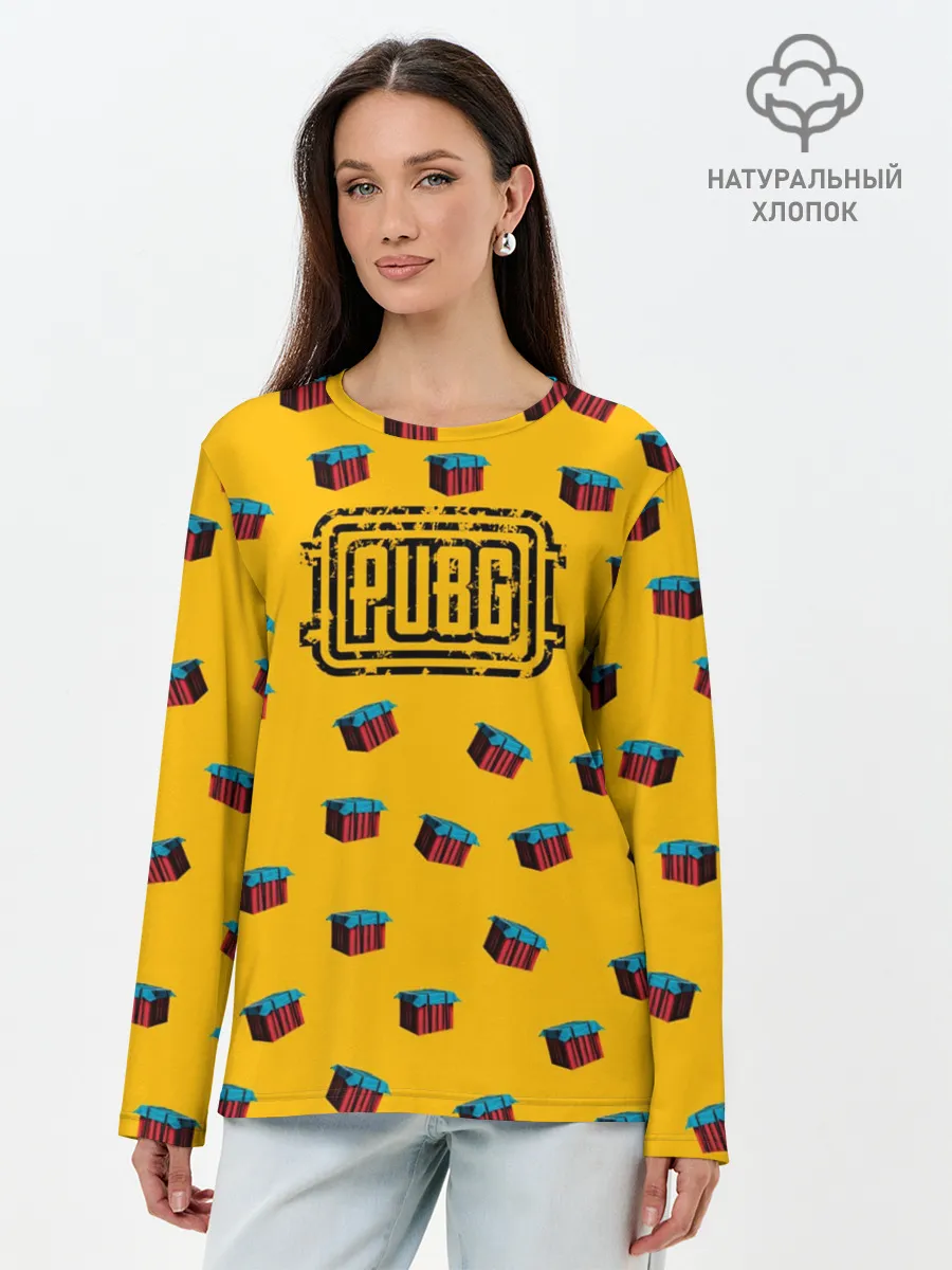 Лонгслив женский. Хлопок / PUBG