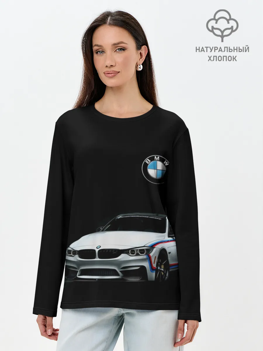 Лонгслив женский. Хлопок / BMW