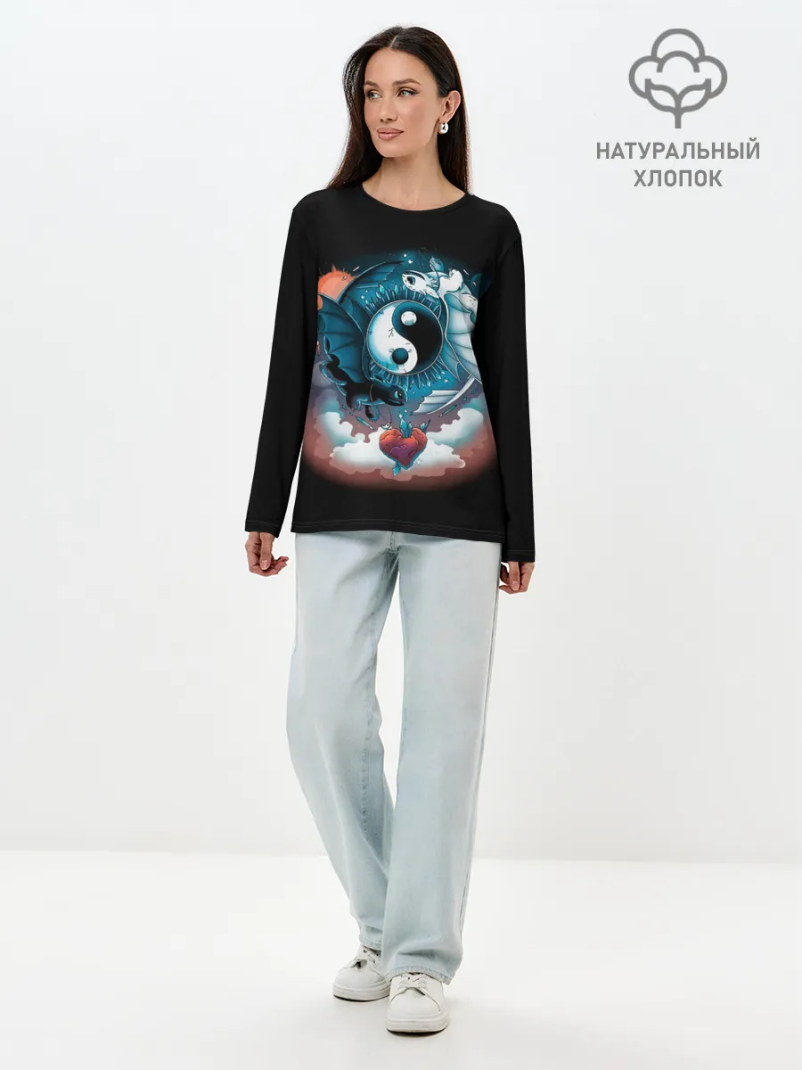 Лонгслив женский. Хлопок / Фурии