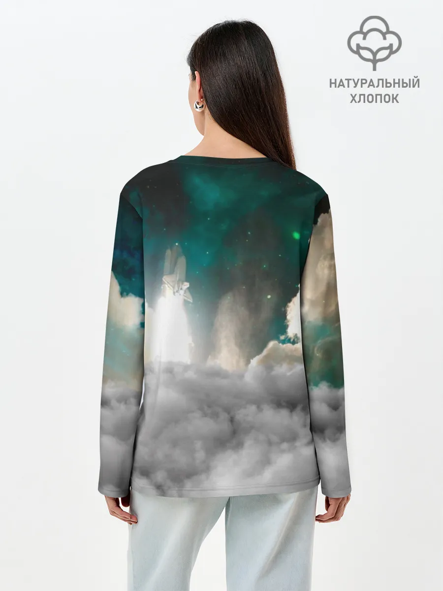 Лонгслив женский. Хлопок / Elon Musk Thinker