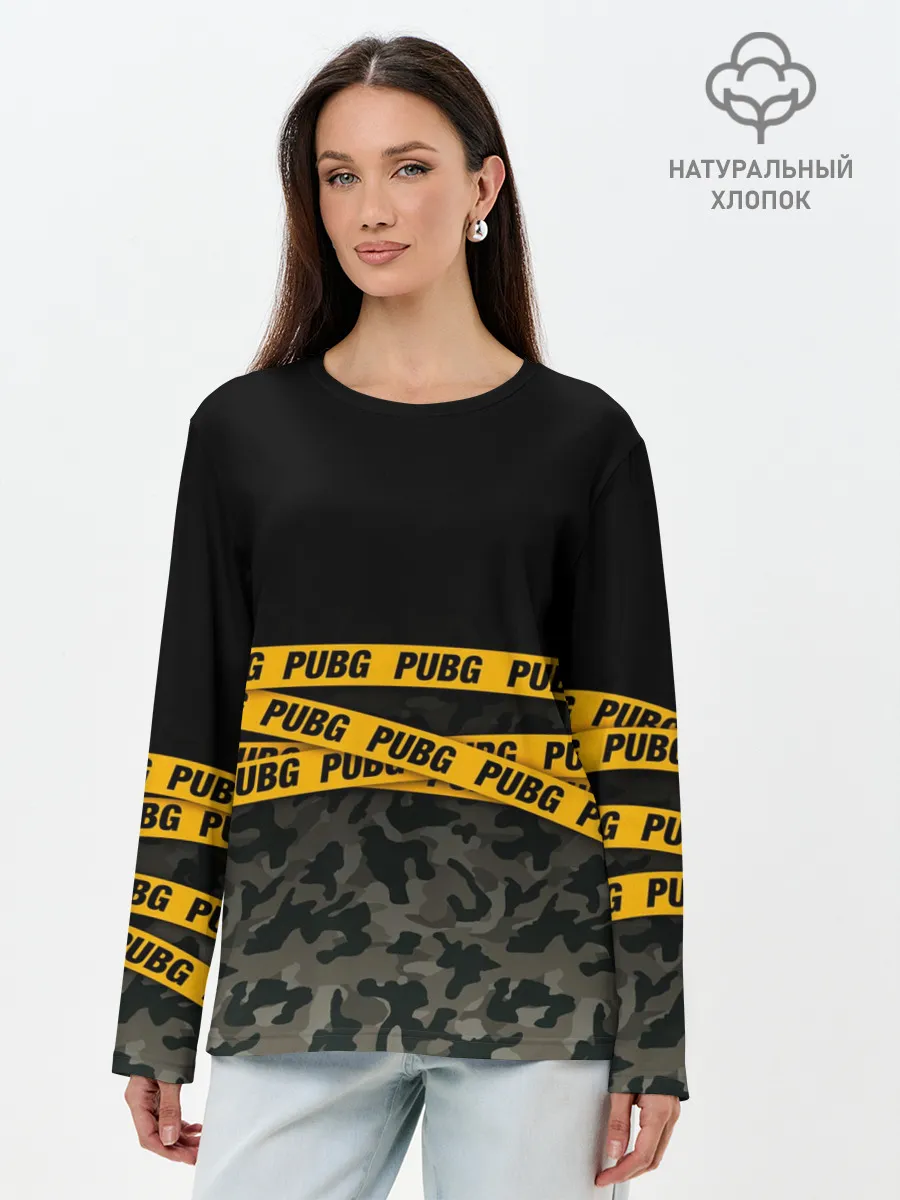 Лонгслив женский. Хлопок / PUBG