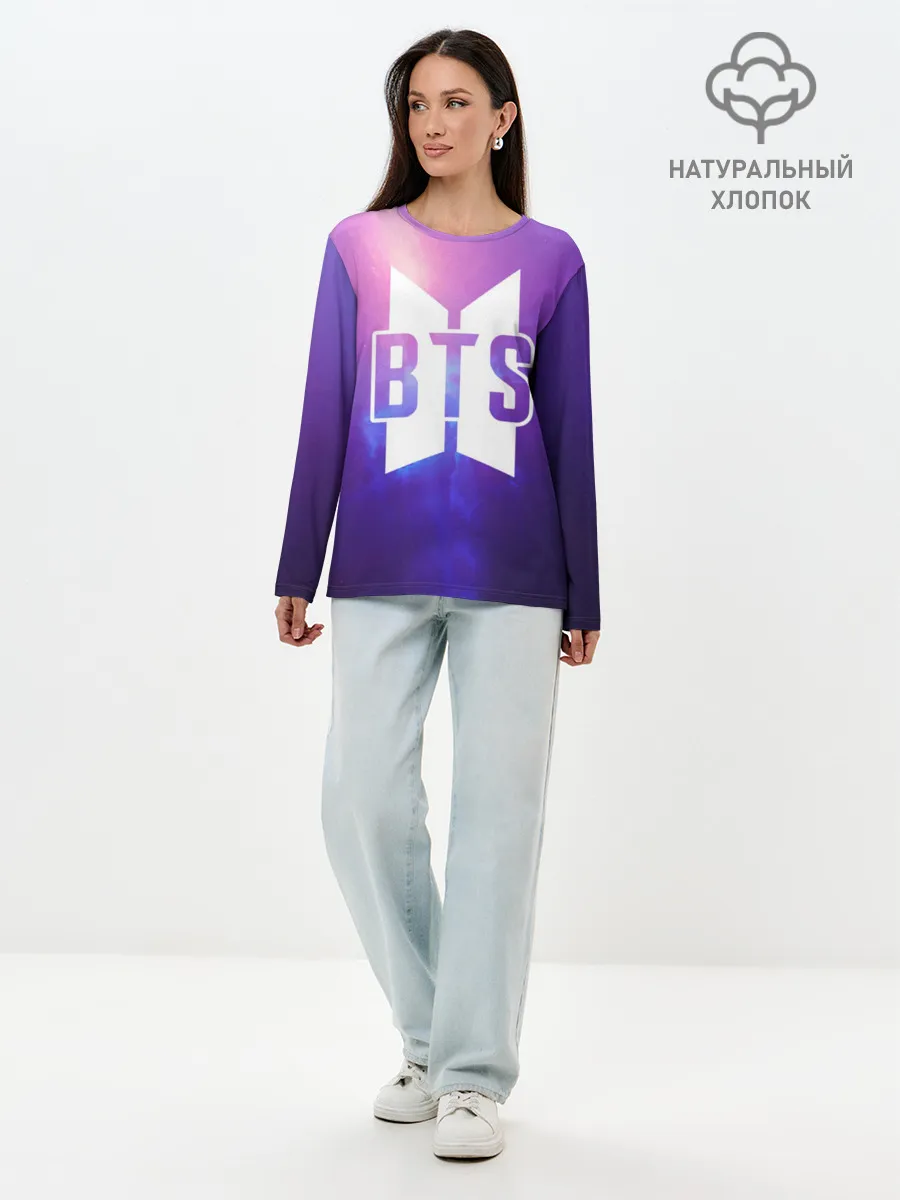 Лонгслив женский. Хлопок / BTS SPACE