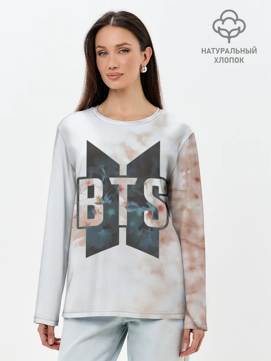 Лонгслив женский. Хлопок / BTS SAKURA