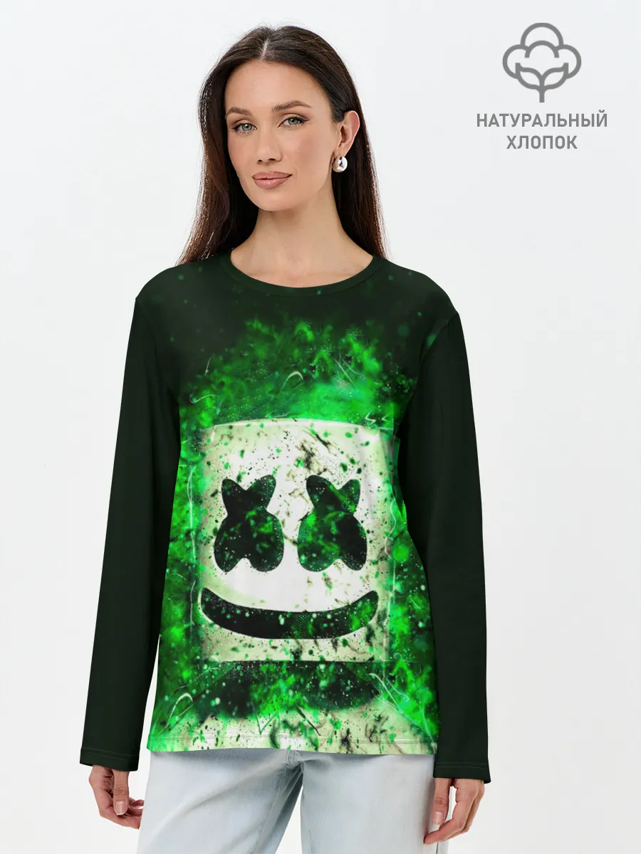 Лонгслив женский. Хлопок / Marshmello