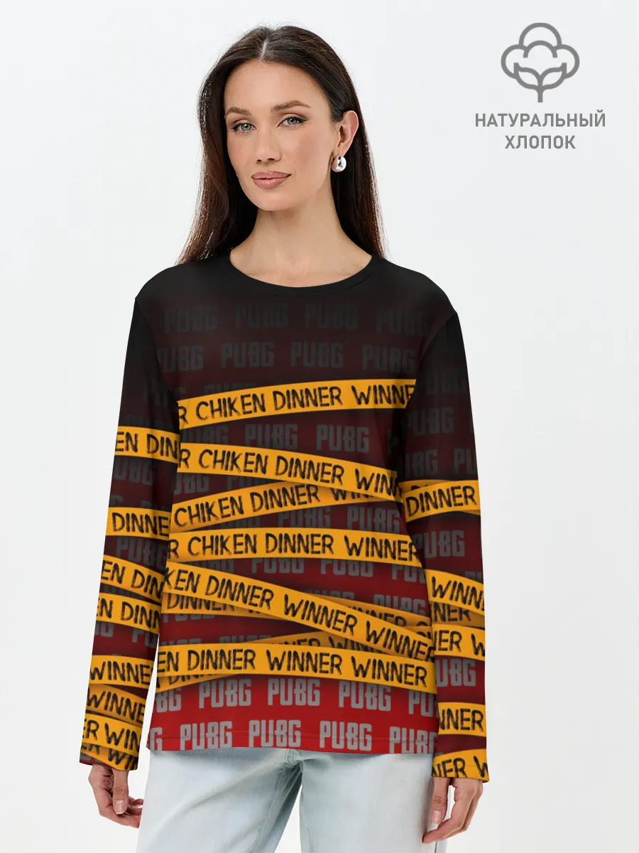 Лонгслив женский. Хлопок / PUBG