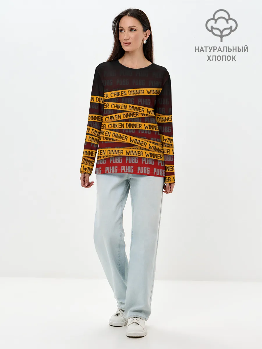 Лонгслив женский. Хлопок / PUBG
