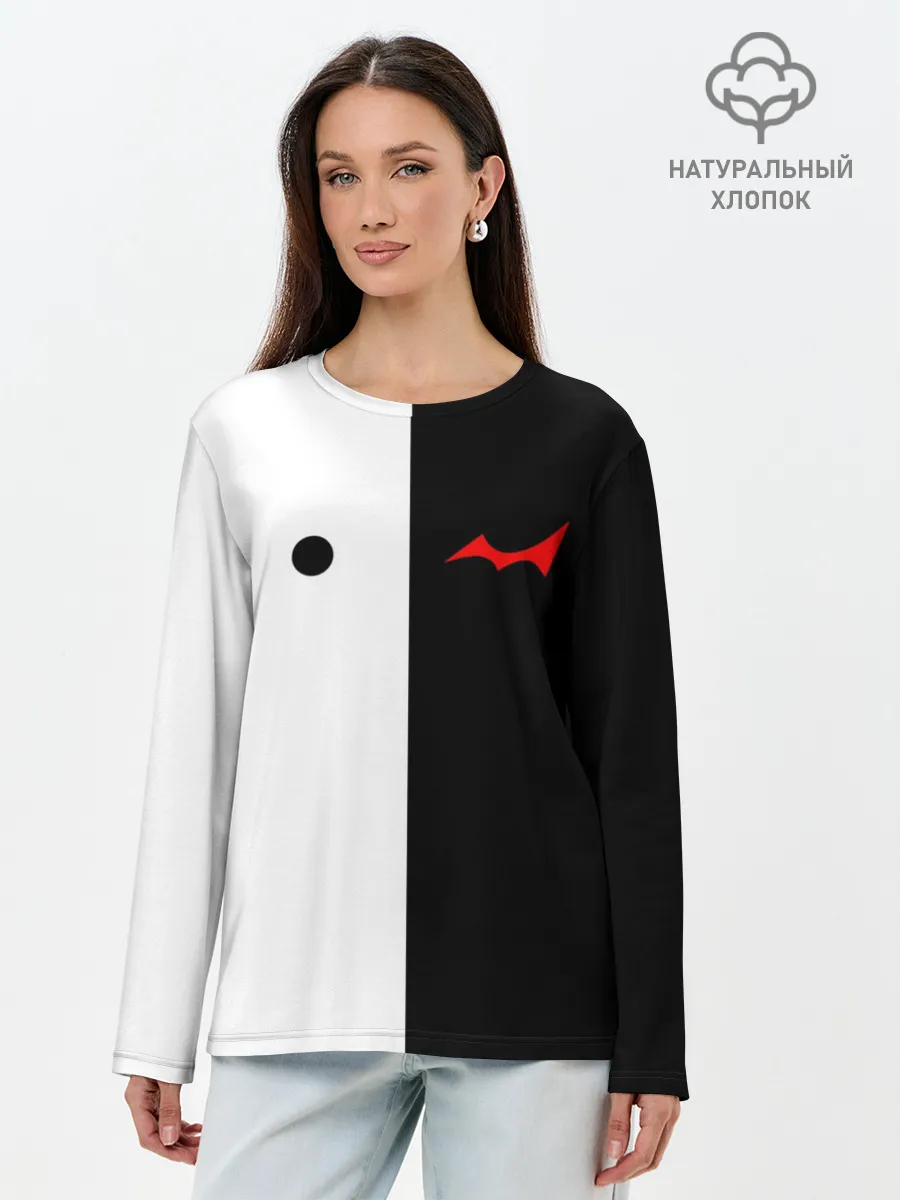 Лонгслив женский. Хлопок / MONOKUMA Eyes