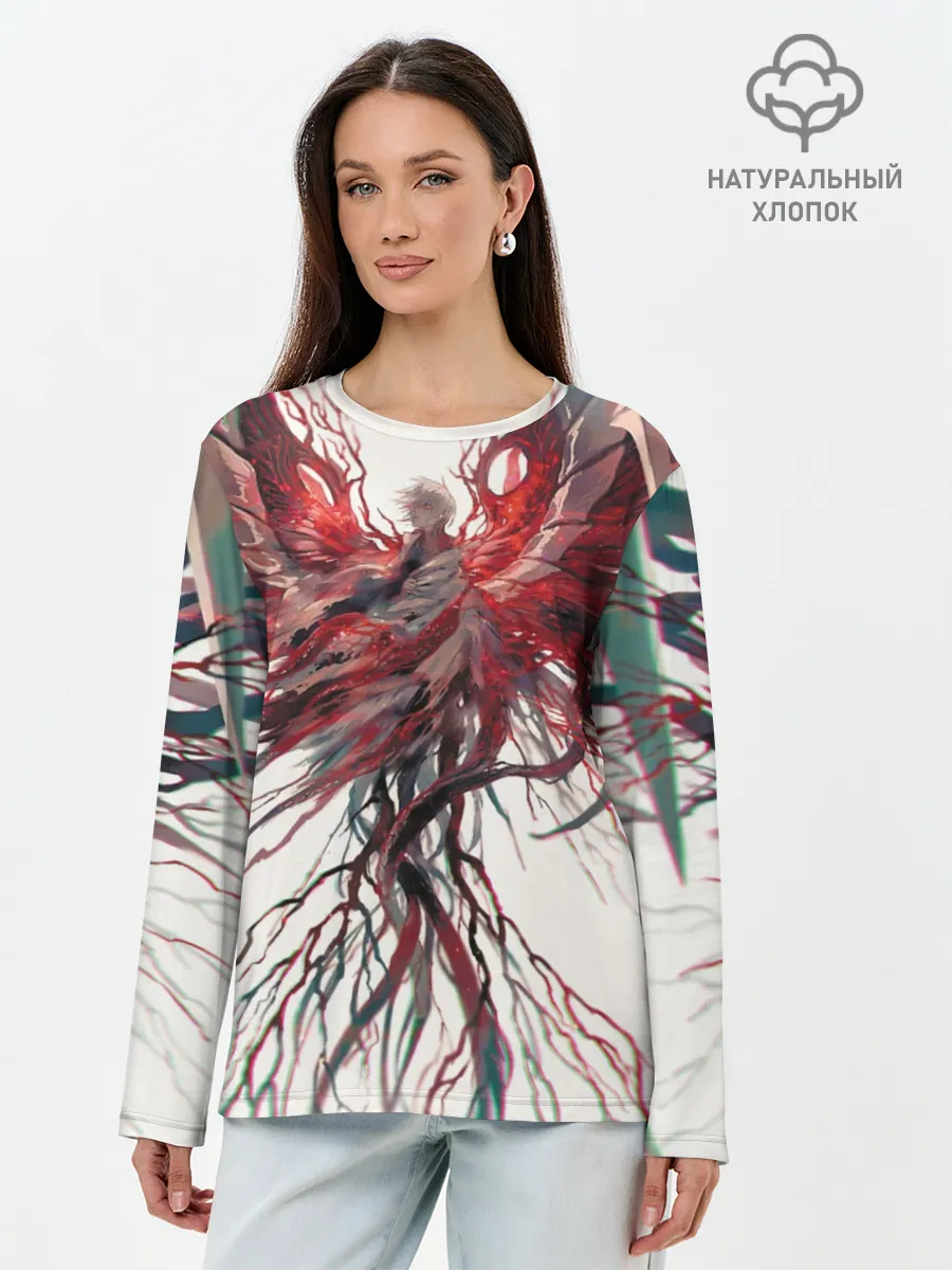 Лонгслив женский. Хлопок / Гуль