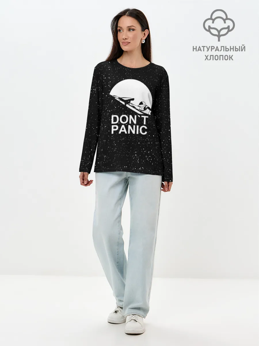 Лонгслив женский. Хлопок / DONT PANIC