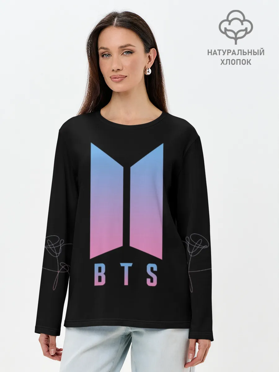 Лонгслив женский. Хлопок / BTS LOVE YOURSELF | БТС