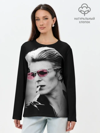Лонгслив женский. Хлопок / Дэвид Боуи