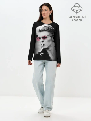 Лонгслив женский. Хлопок / Дэвид Боуи
