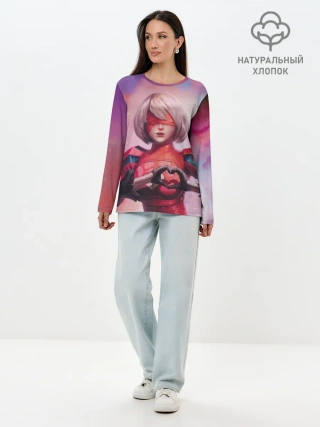 Лонгслив женский. Хлопок / NieR