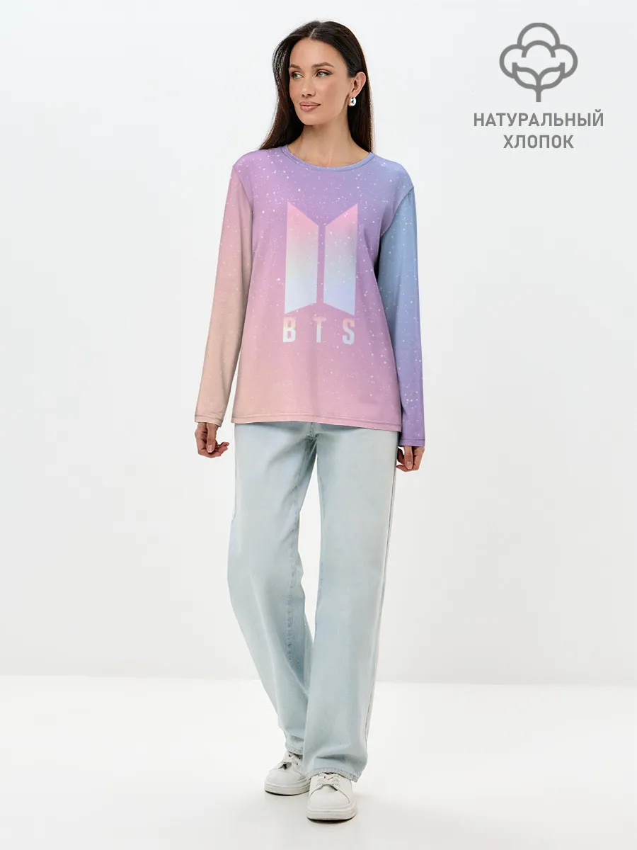 Лонгслив женский. Хлопок / BTS LOVE YOURSELF / БТС СТАРС