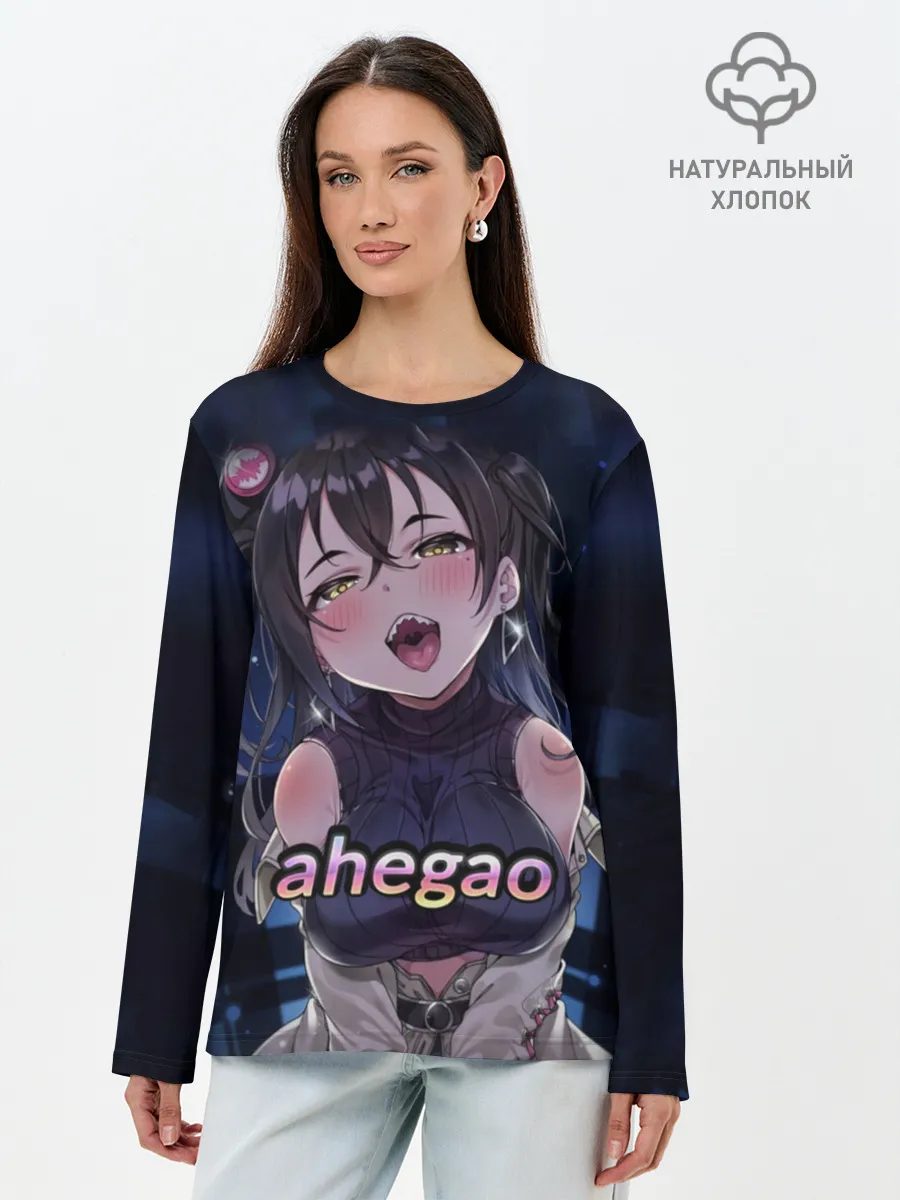Лонгслив женский. Хлопок / AHEGAO sense