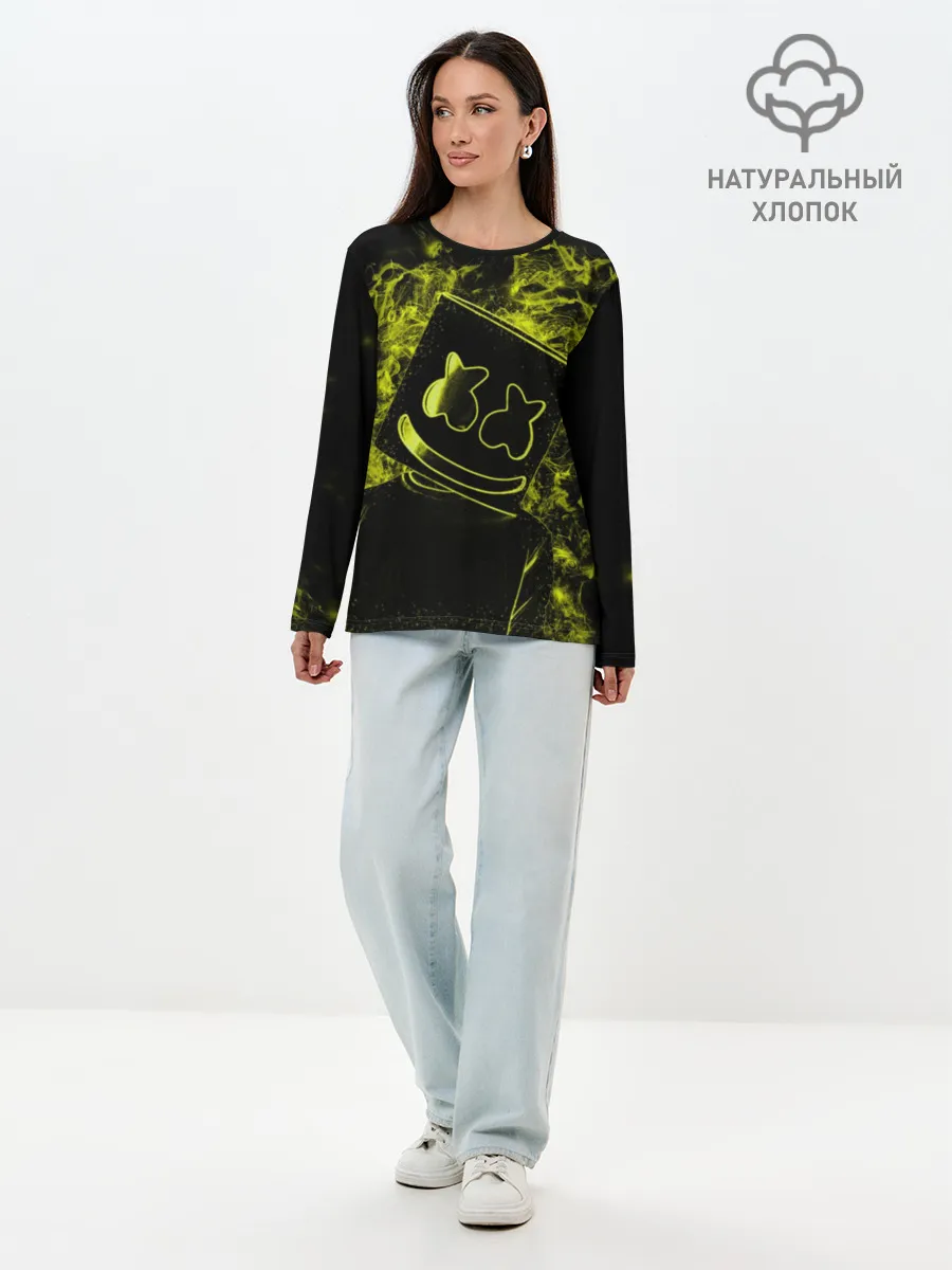 Лонгслив женский. Хлопок / Marshmello