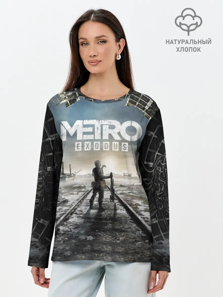 Лонгслив женский. Хлопок / Metro