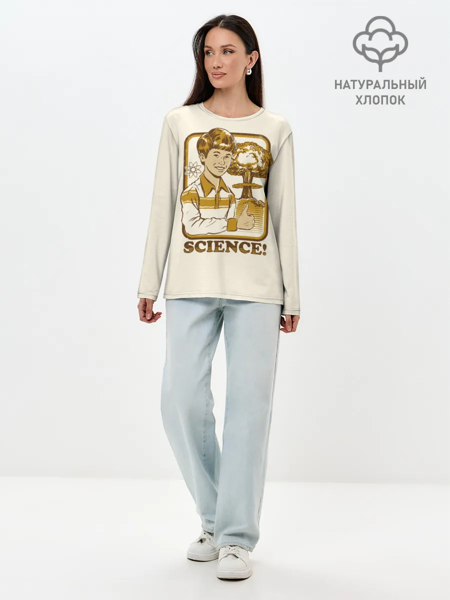 Лонгслив женский. Хлопок / Science