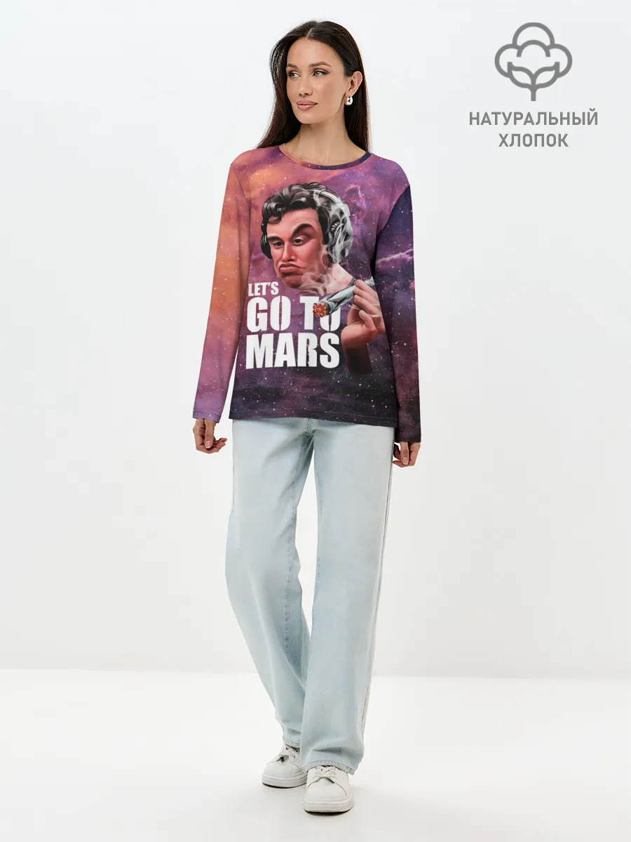 Лонгслив женский. Хлопок / Elon Musk Space Илон Маск