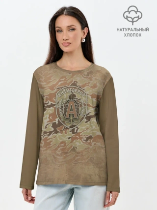 Лонгслив женский. Хлопок / Альфа