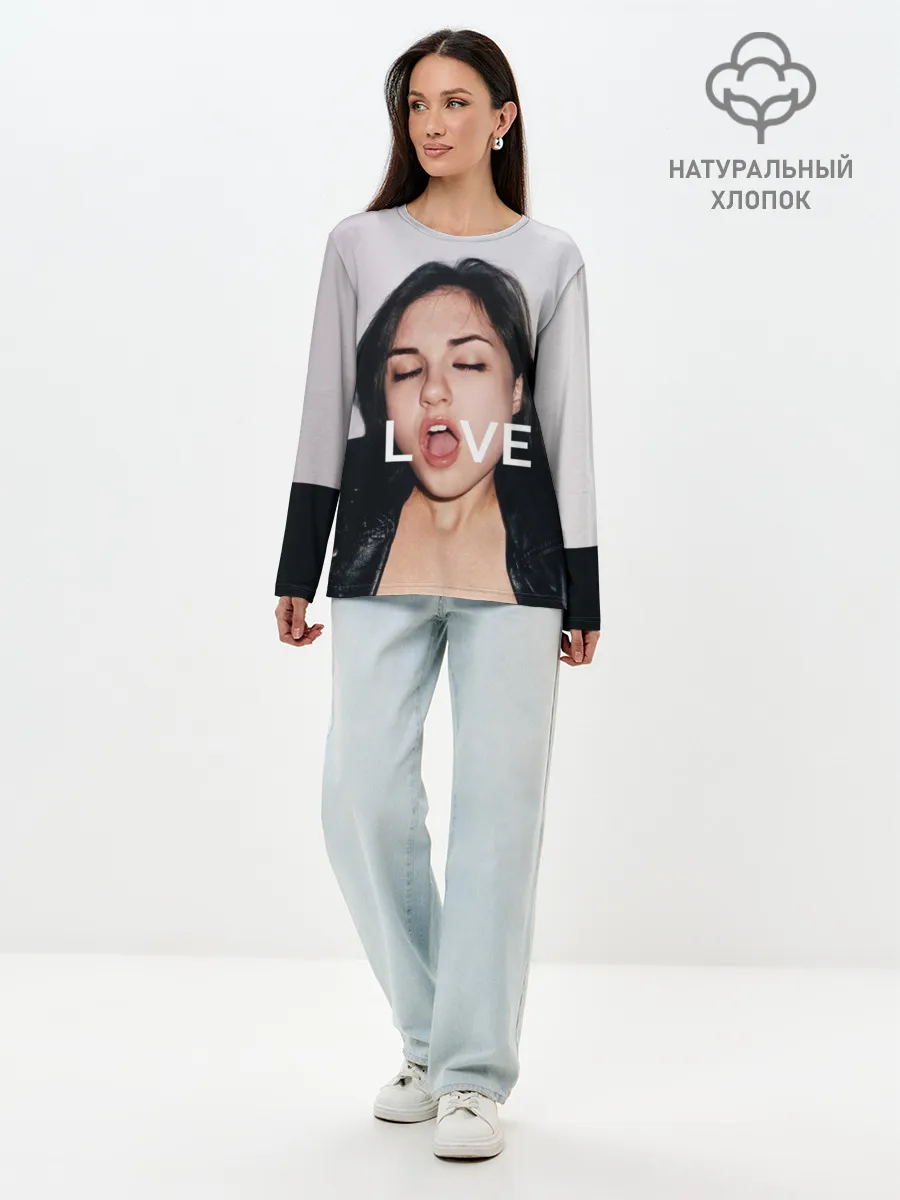 Лонгслив женский. Хлопок / Sasha Grey LOVE