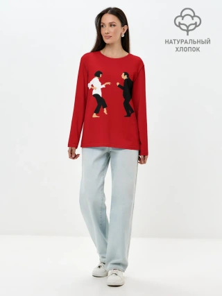 Лонгслив женский. Хлопок / Криминальное чтиво