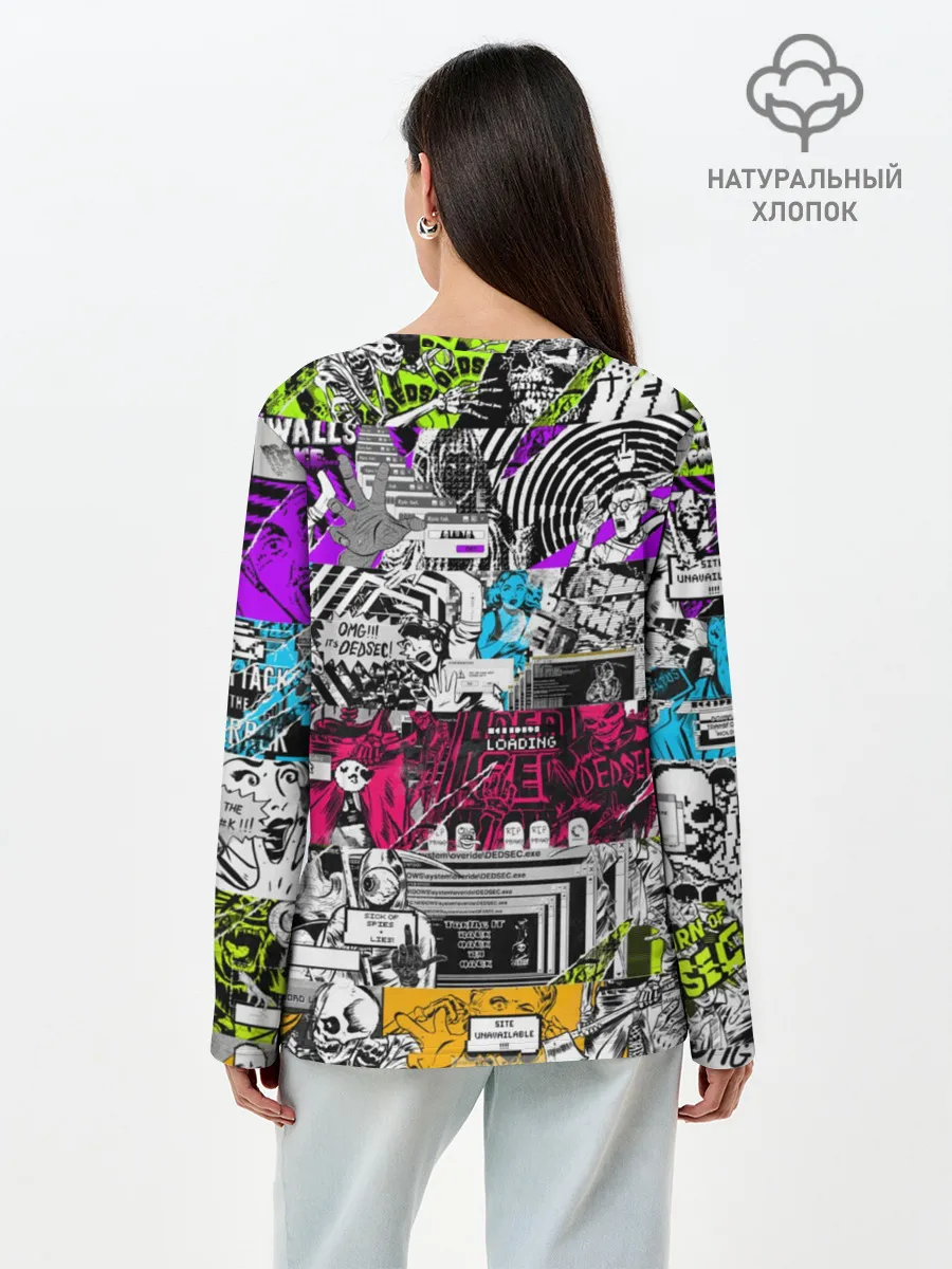 Лонгслив женский. Хлопок / Watch Dogs